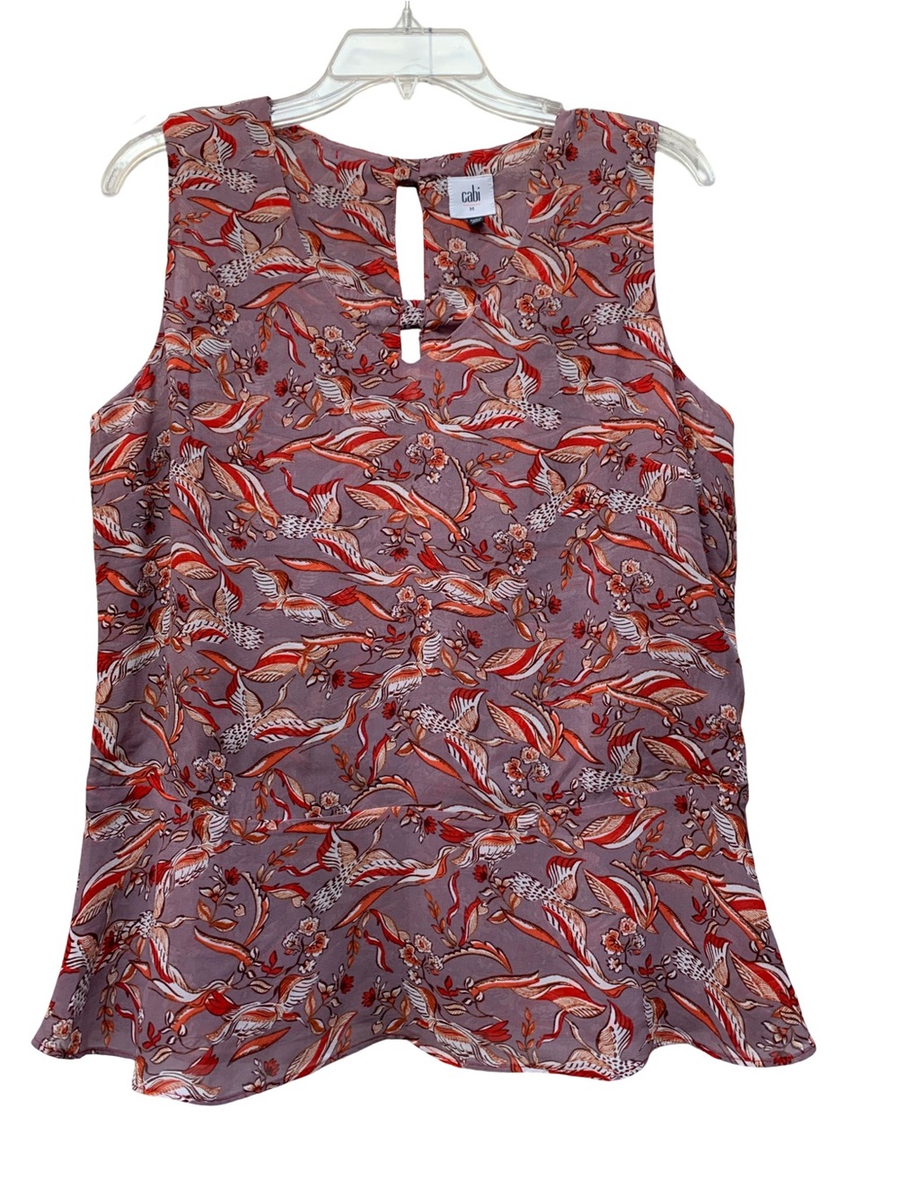 CAbi bird of  paradise sleeveless blouse